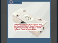 เครื่องรับรู้การไหลเวียนทางการแพทย์ CAFS5008 ระยะความเร็วการไหลเวียนที่กว้างของ 0-60m / S, ความต้านทานแรงกระแทกของ 100g ผลิตแบบแอนาล็อก (1 ถึง 5 V) (สามารถให้ผลิตการสื่อสาร I2C ดิจิตอล)